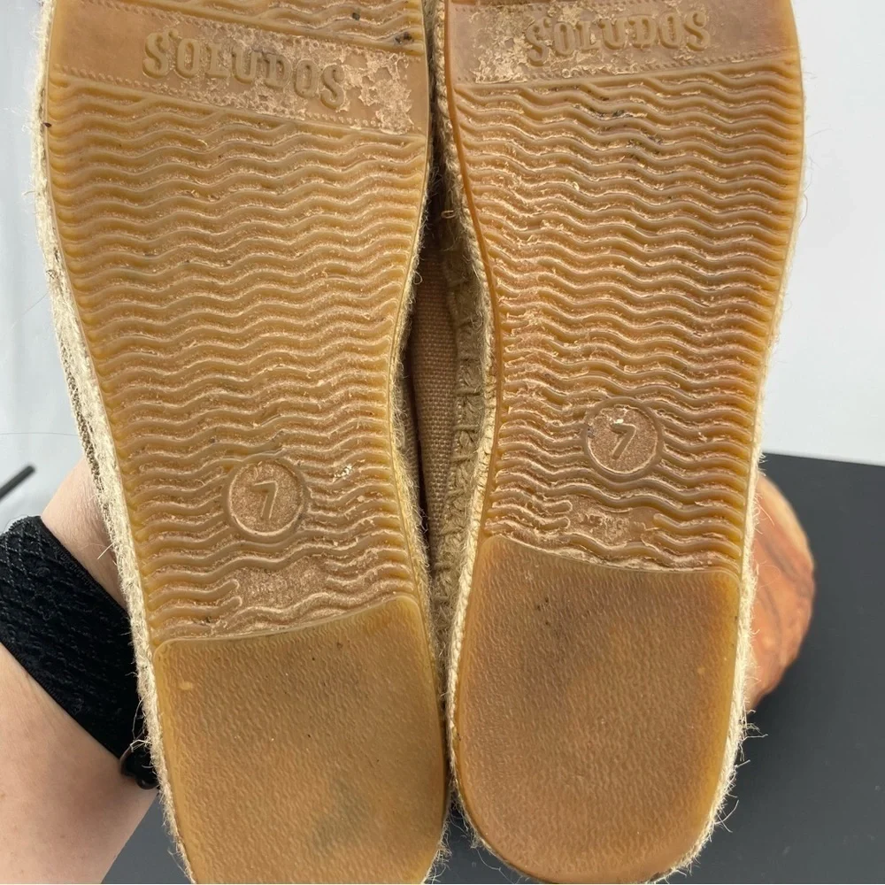 Soludos Palm Tree Espadrilles‎ Smoking Slipper Sz 7 canvas tropical